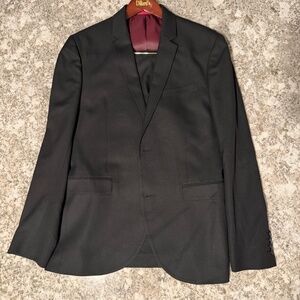 Topman Skinny Fit Suit 40R 32x30 Charcoal Gray Slim Modern Mens